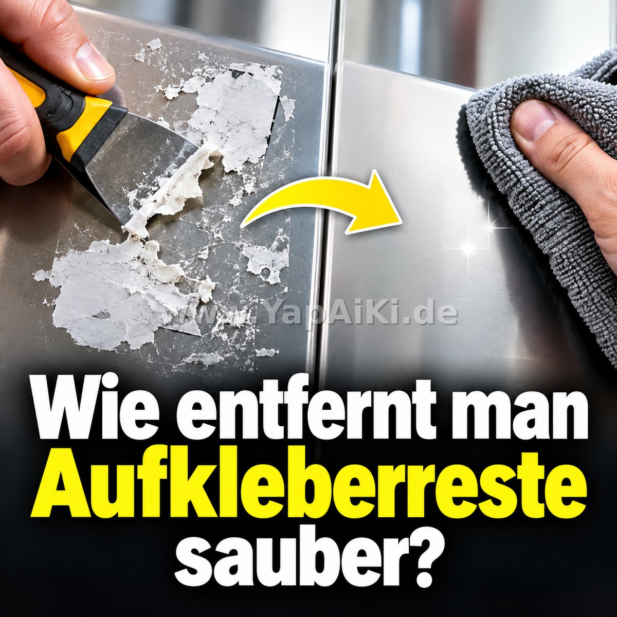Wie entfernt man Aufkleberreste sauber? Wie entfernt man Aufkleberreste sauber? – YapAiKi.debild von YapAiKi.de