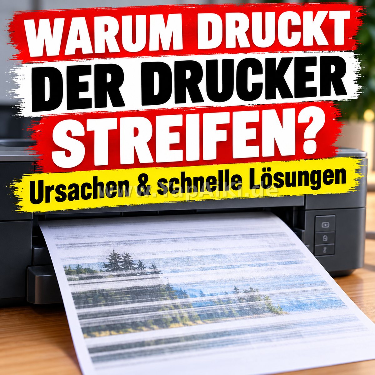 Warum druckt der Drucker Streifen? – Artikelbild