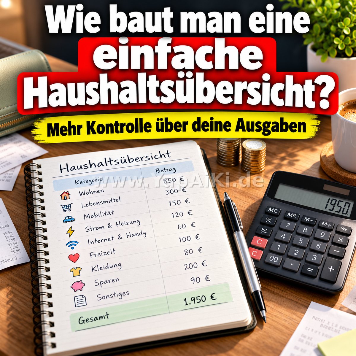 Wie baut man eine einfache Haushaltsübersicht? – Artikelbild