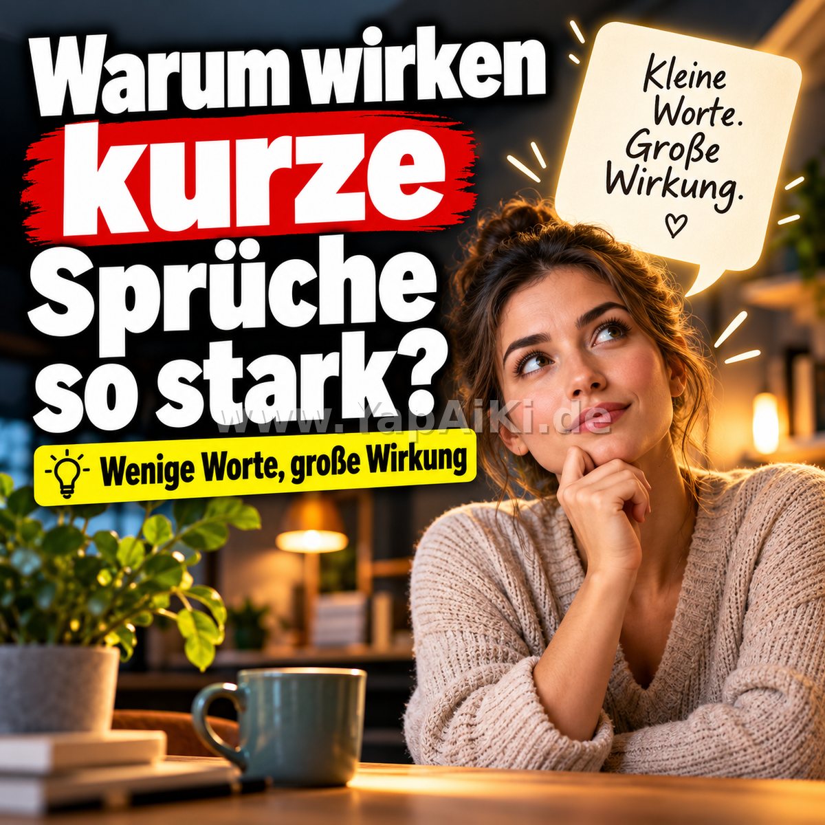Warum wirken kurze Sprüche oft stark? Warum wirken kurze Sprüche oft stark? – YapAiKi.debild von YapAiKi.de