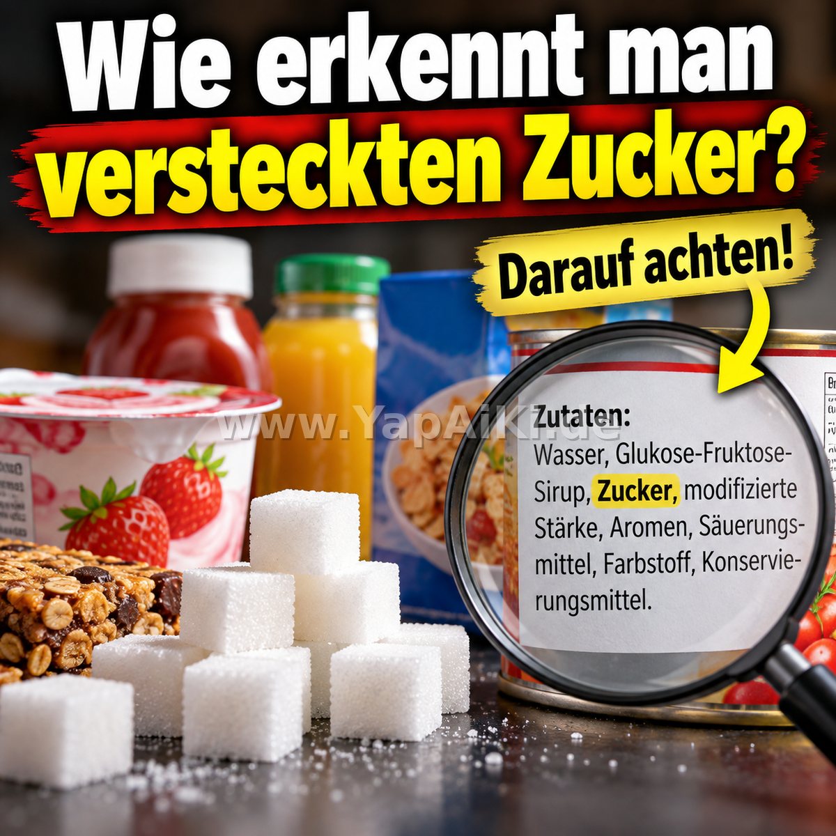 Wie erkennt man versteckten Zucker? Wie erkennt man versteckten Zucker? – YapAiKi.debild von YapAiKi.de