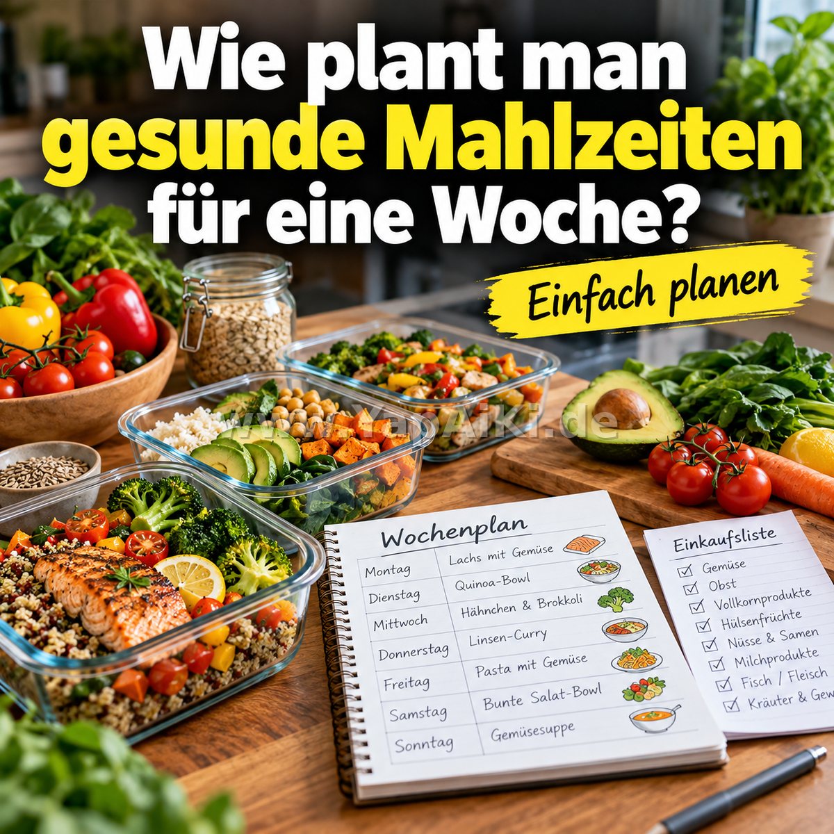 Wie plant man gesunde Mahlzeiten für eine Woche? Wie plant man gesunde Mahlzeiten für eine Woche? – YapAiKi.debild von YapAiKi.de