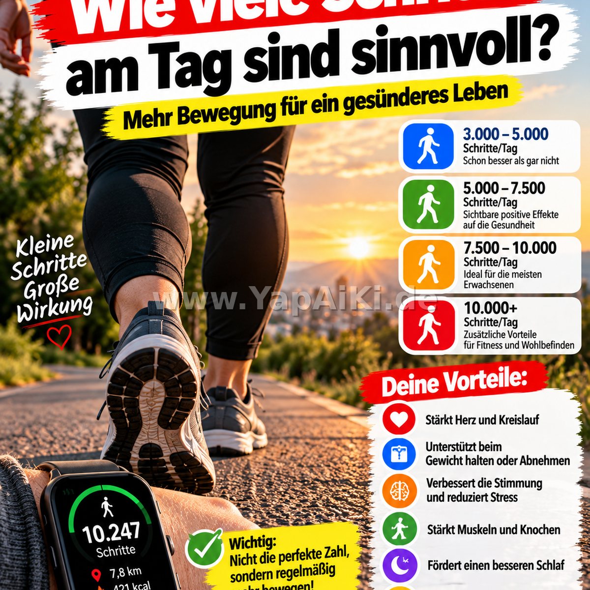 Wie viele Schritte am Tag sind sinnvoll? – Artikelbild