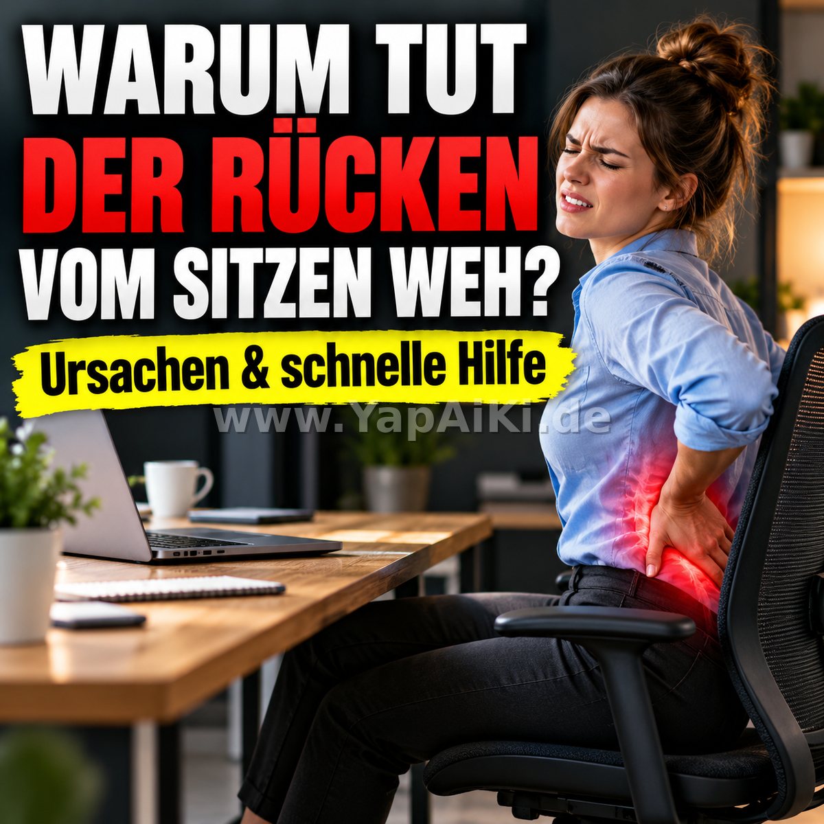 Warum tut der Rücken vom Sitzen weh? – Artikelbild