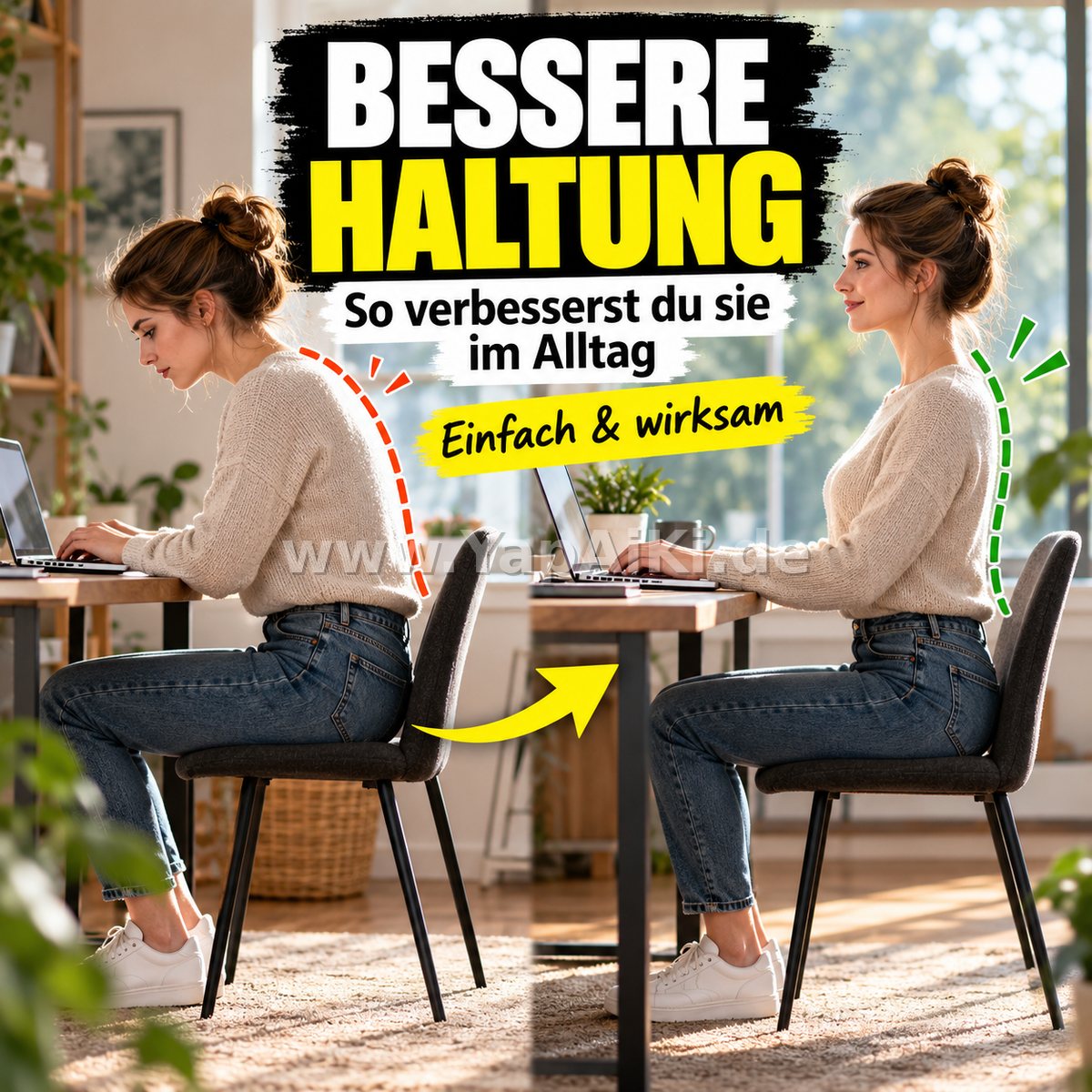 Wie verbessert man die eigene Haltung im Alltag? Wie verbessert man die eigene Haltung im Alltag? – YapAiKi.debild von YapAiKi.de